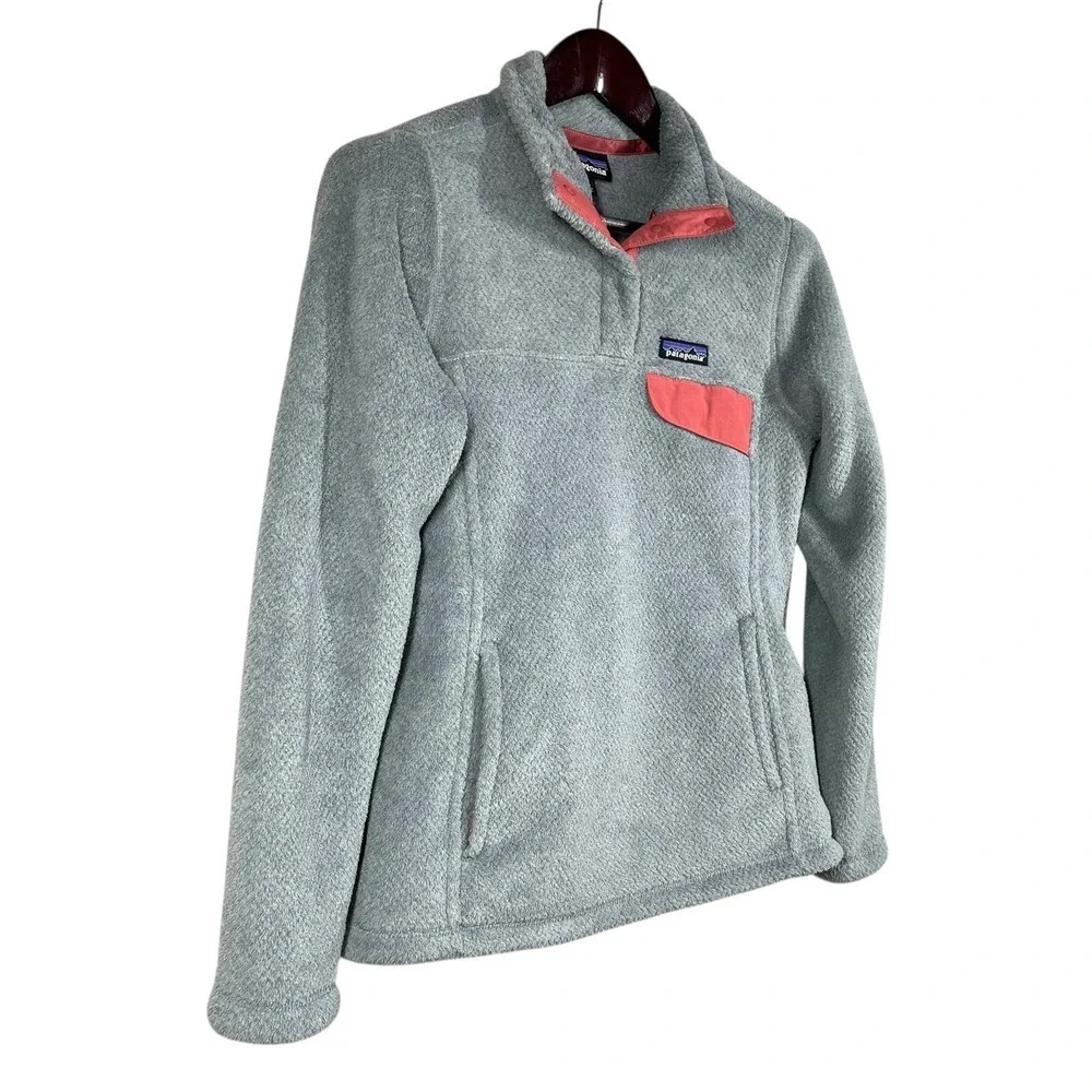 Patagonia Re-Tool Snap-T Pullover Womens S Gray Fleece Sweater Hike Outdoors - Picture 4 of 11